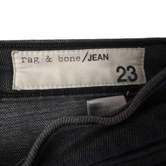 Rag & Bone High Rise Skinny Pants Size 23 Dark Gray Denim - Picture 5 of 8